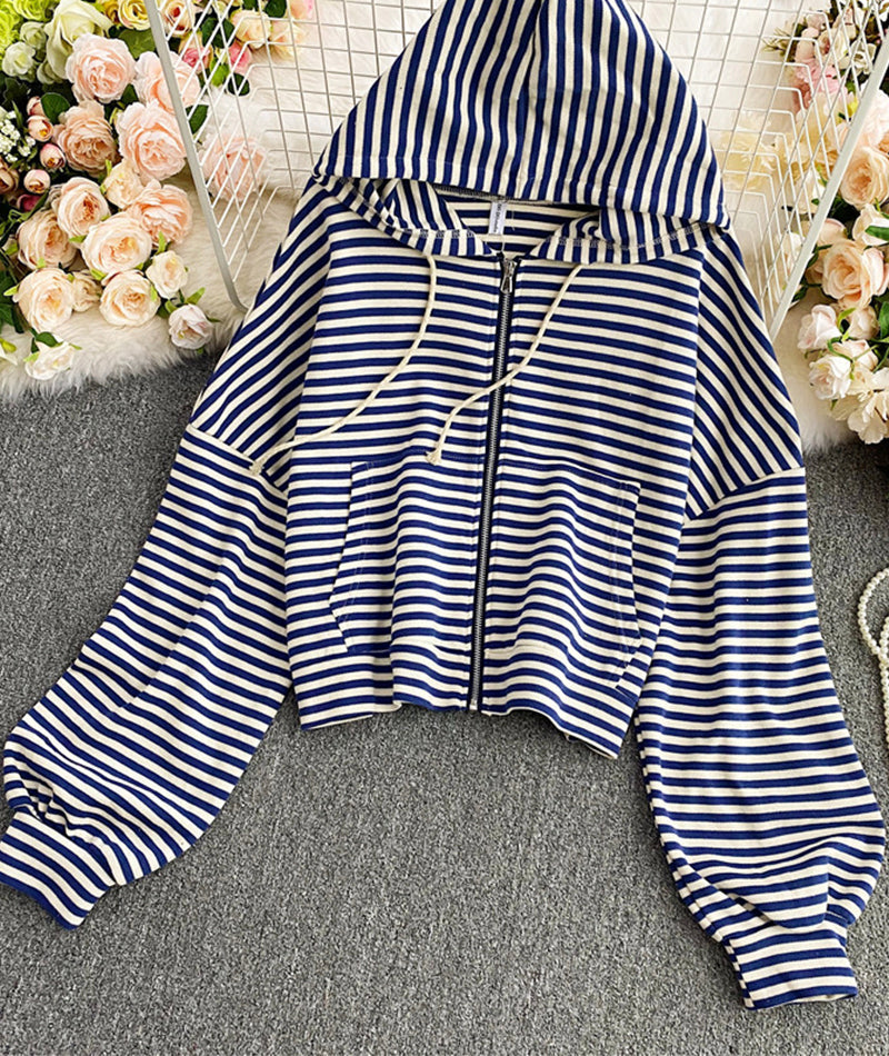 Simple striped hoodie 238