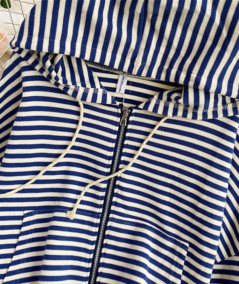 Simple striped hoodie 238
