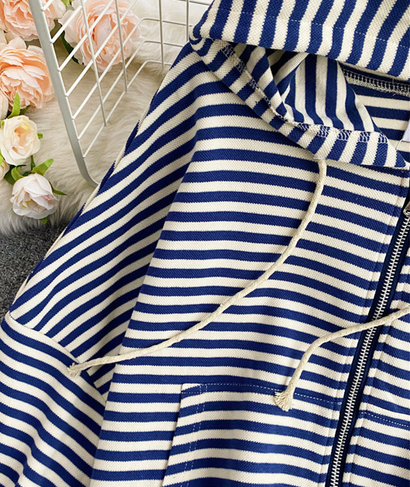 Simple striped hoodie 238