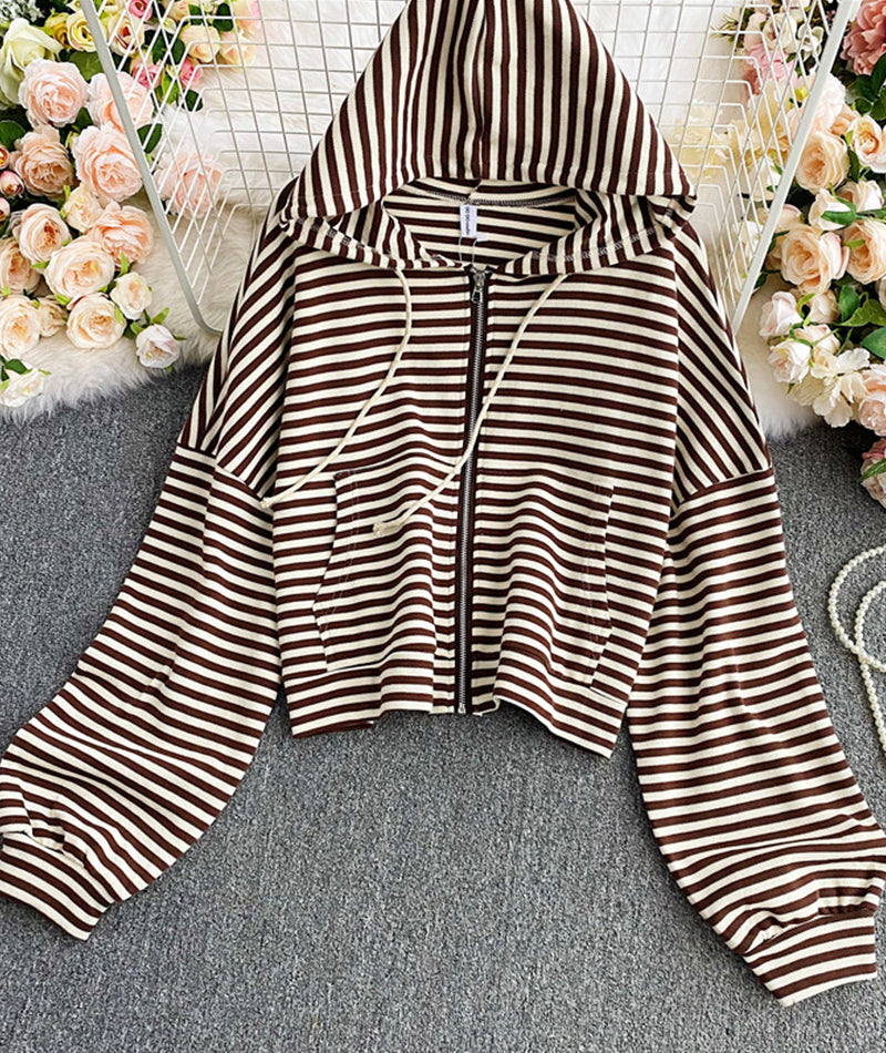 Simple striped hoodie 238