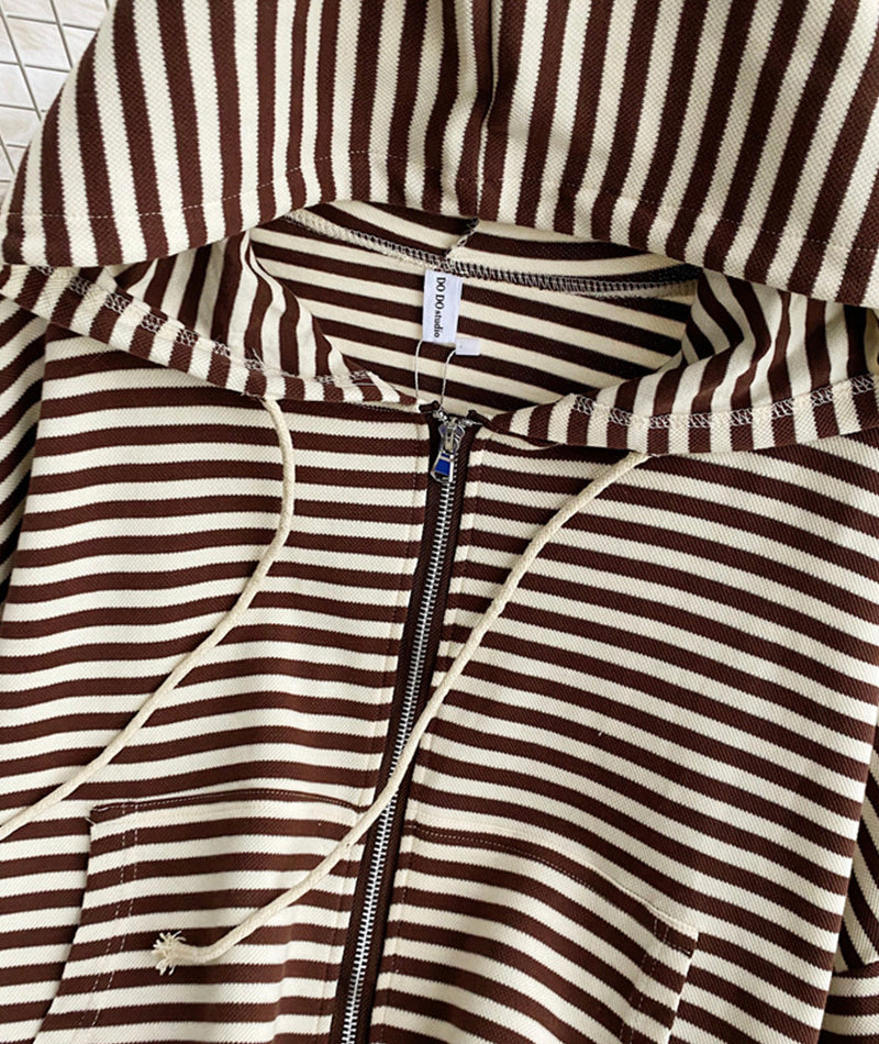 Simple striped hoodie 238