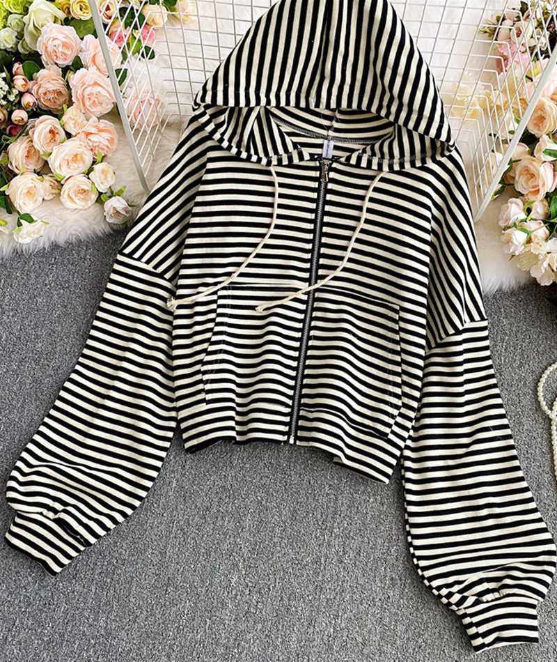Simple striped hoodie 238