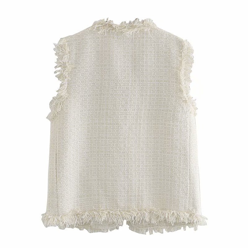 Autumn women's sleeveless V-neck knitted vest coat 1385