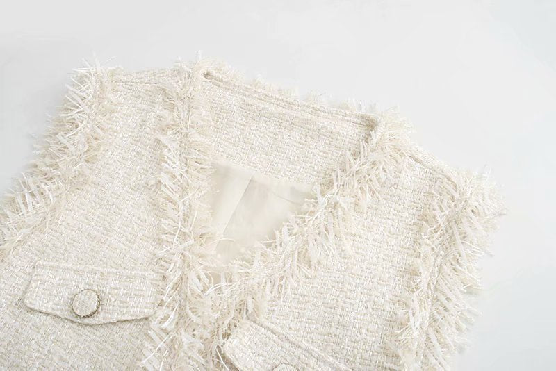 Autumn women's sleeveless V-neck knitted vest coat 1385
