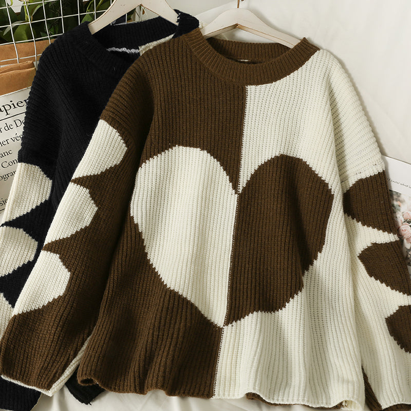 Cute heart long sleeve sweater 1483