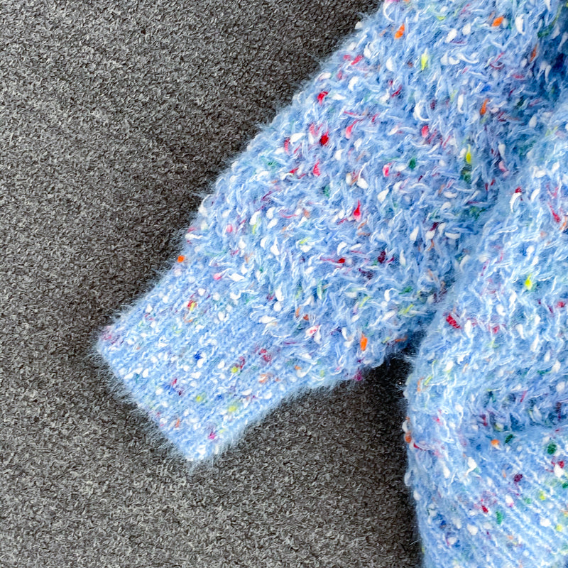 Cute round neck long sleeve sweater 1475