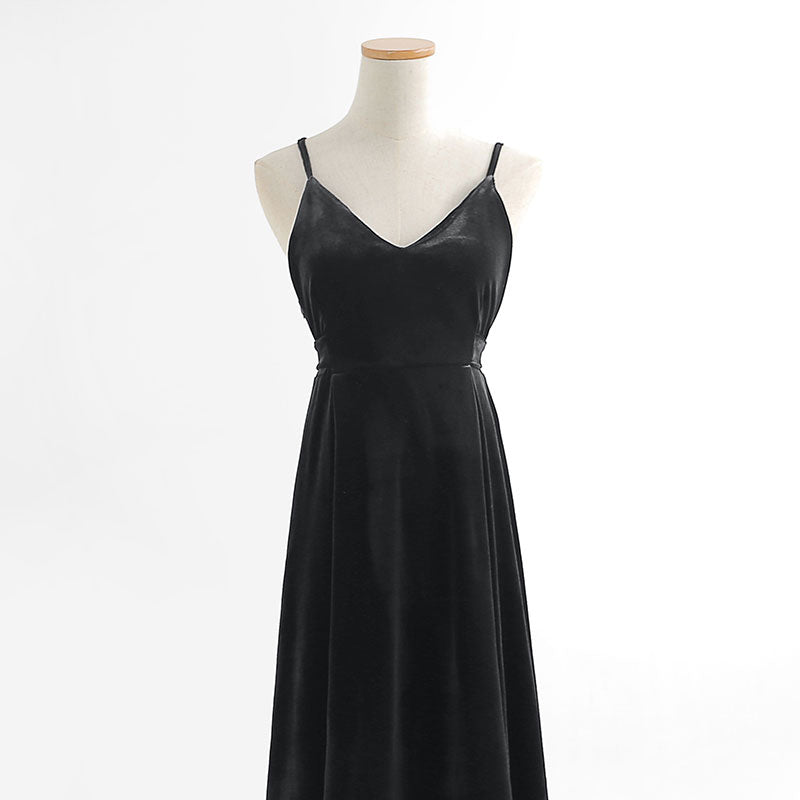 Hepburn black suspender dress two piece suit female 2273