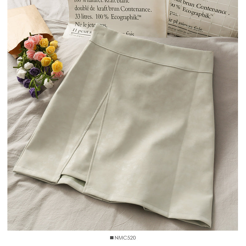 High waist split Hip Wrap one-step skirt half skirt 2493