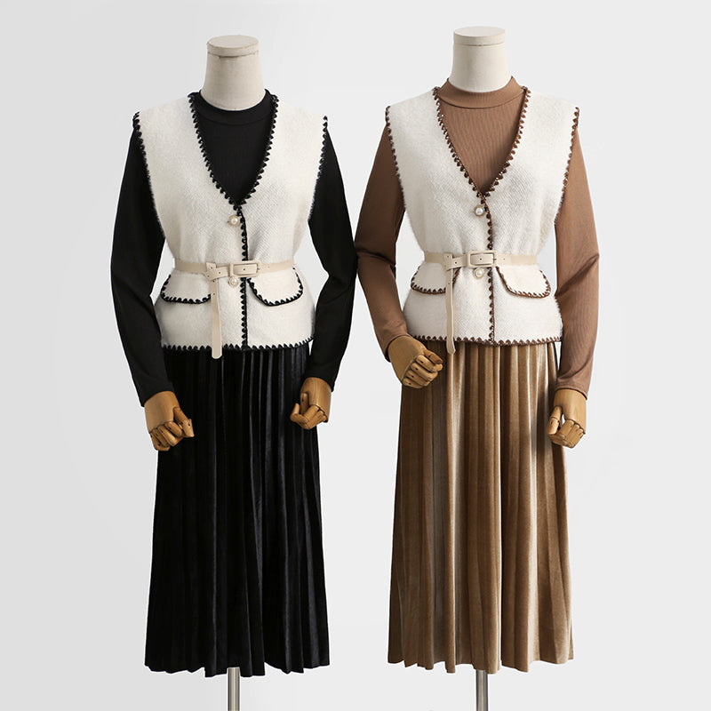 New vest dress two piece suit women 2345