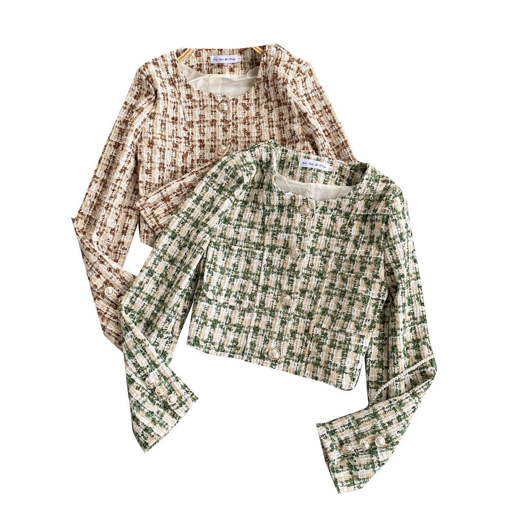 Retro small fragrance coat short top 1521