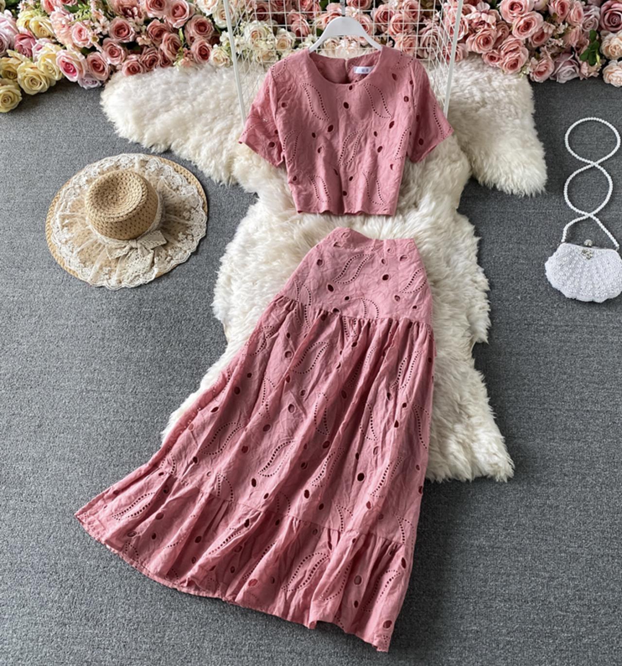 Sweet A line dress two pieces dress 705