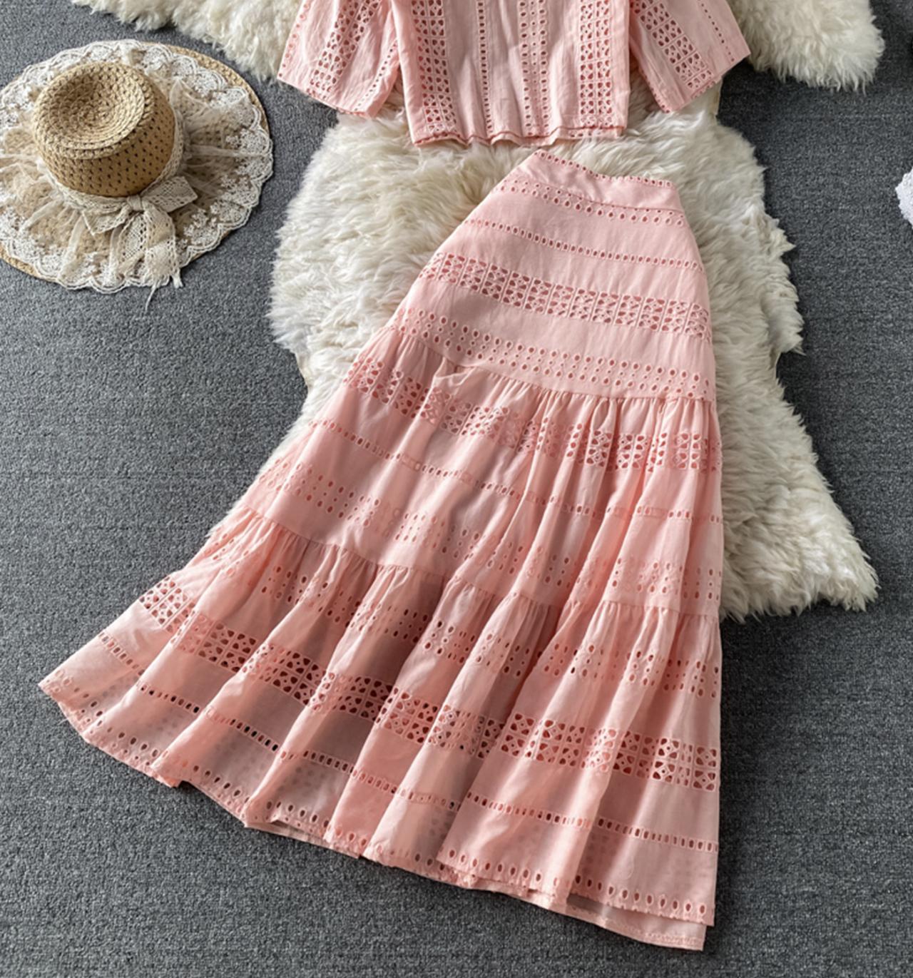 Cute A line two pieces dress fashion dress 710