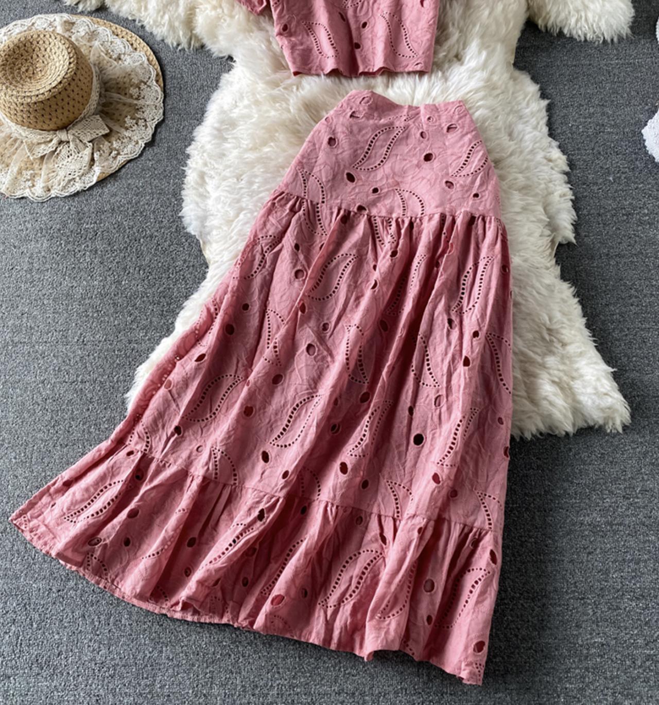 Sweet A line dress two pieces dress 705
