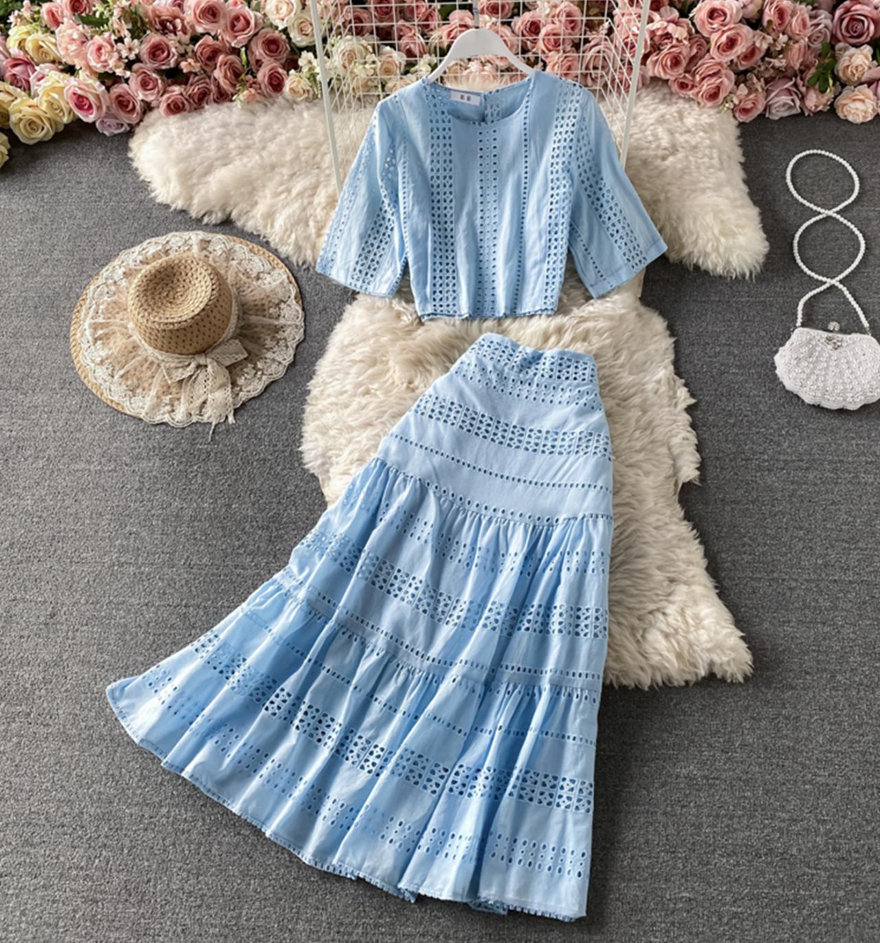 Cute A line two pieces dress fashion dress 710