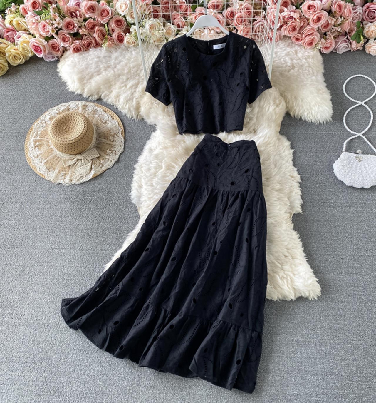 Sweet A line dress two pieces dress 705