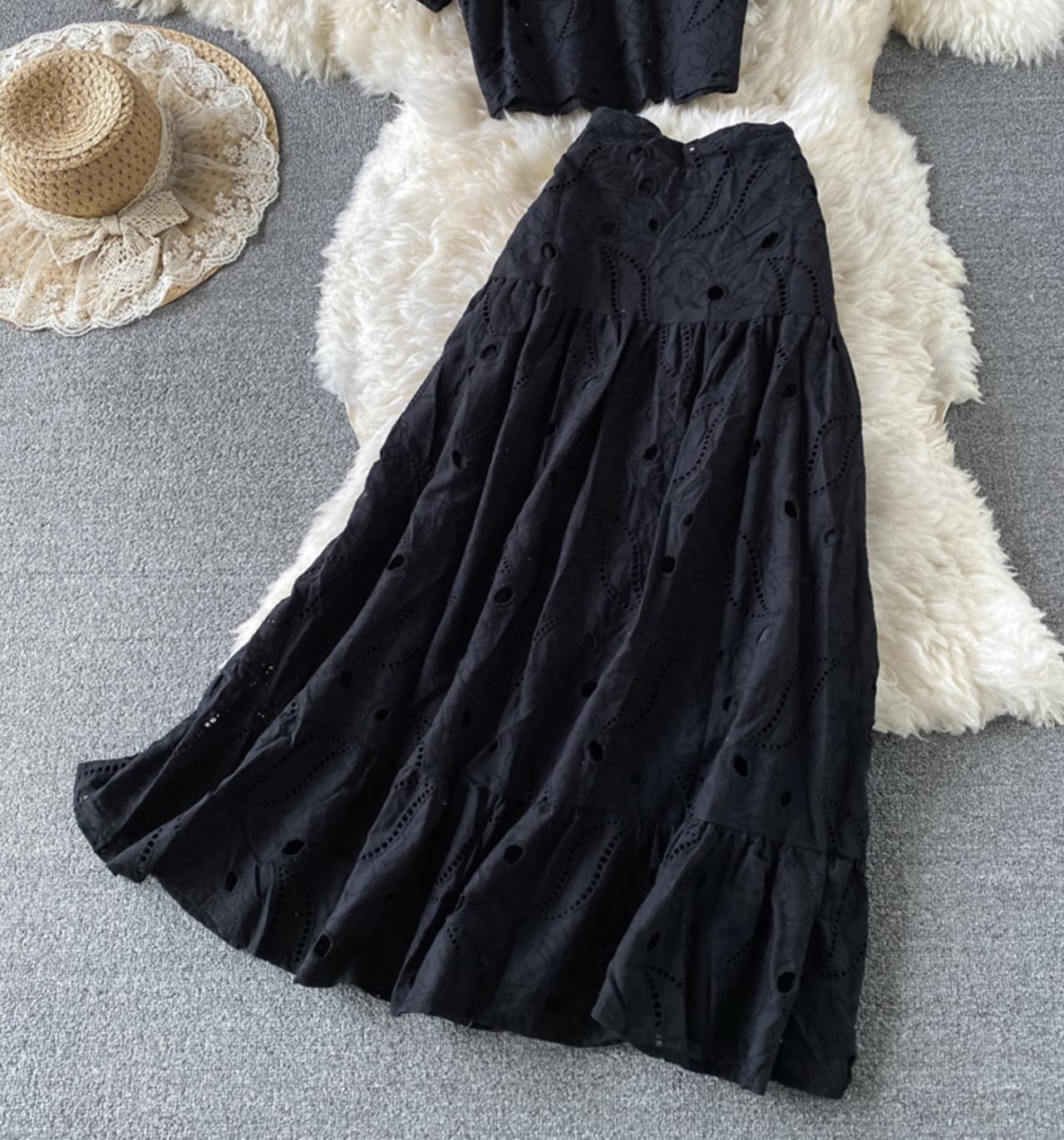 Sweet A line dress two pieces dress 705