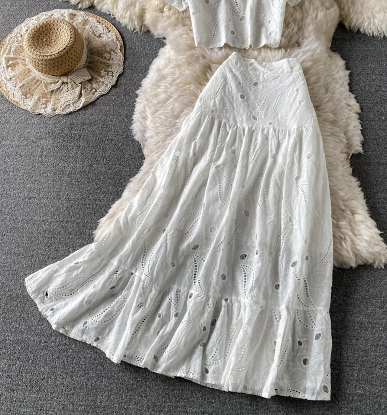 Sweet A line dress two pieces dress 705