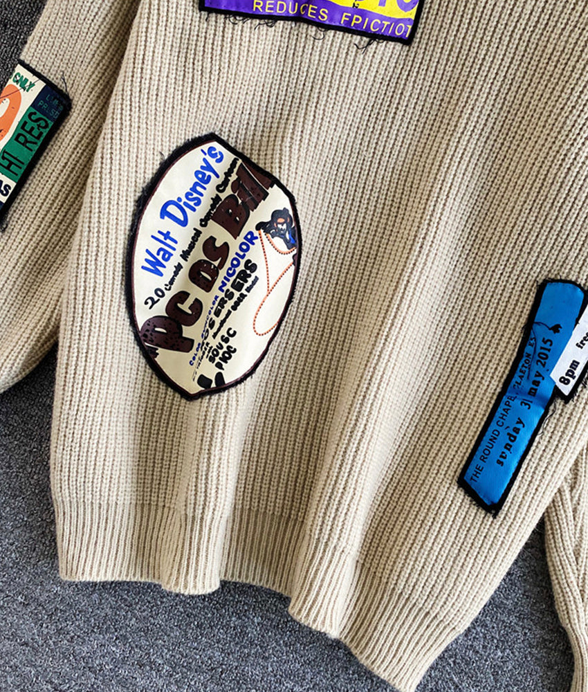 Sweater loose long sleeve sweater 048