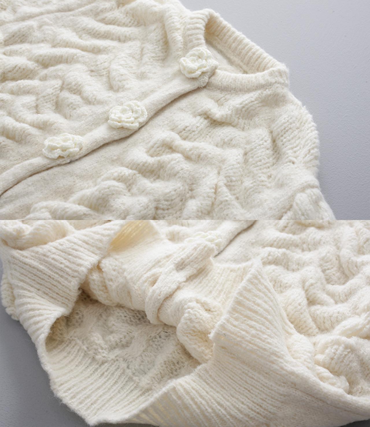 Lovely flowers long sleeve cardigan sweater 027