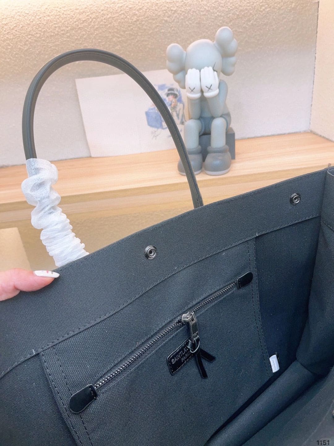 Saint Laurent Rive Gauche Raffia Tote