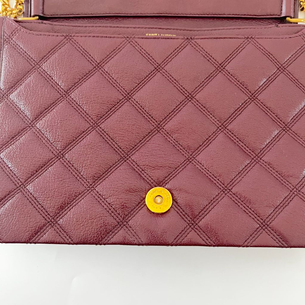 Saint Laurent Becky Shoulder Bag Quilted Leather