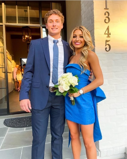 Blue Homecoming Dress , Blue Party Dress    fg4757