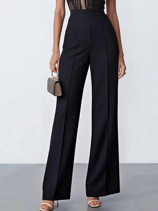 Women Black V Neck Short Sleeve Dressy Jumpsuit