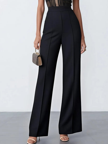 Women Black V Neck Short Sleeve Dressy Jumpsuit