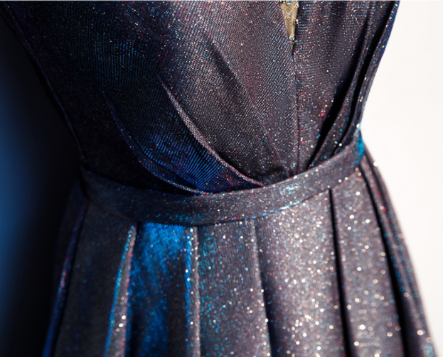 Elegant satin long prom dress, evening dress  7974