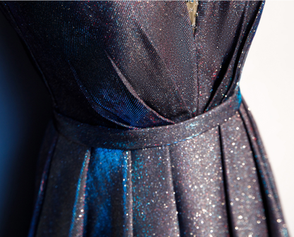 Elegant satin long prom dress, evening dress  7974