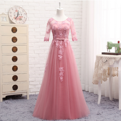 Stylish lace tulle long prom dress,evening dress,homecoming dresses  7664