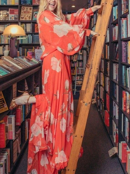 Temperament Printed Elegant Vacation Women's Dress