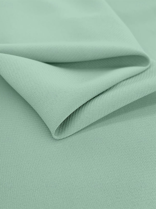 Round Neck Solid Color Lace Midi Dress