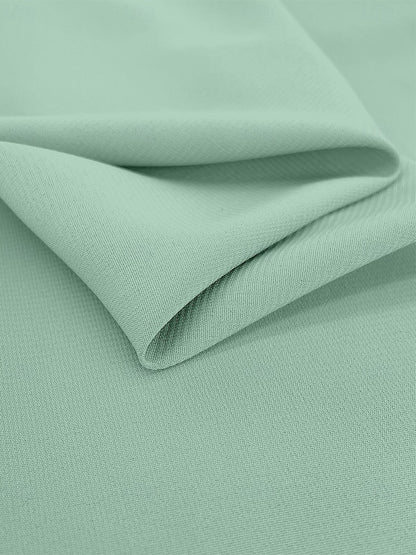 Round Neck Solid Color Lace Midi Dress