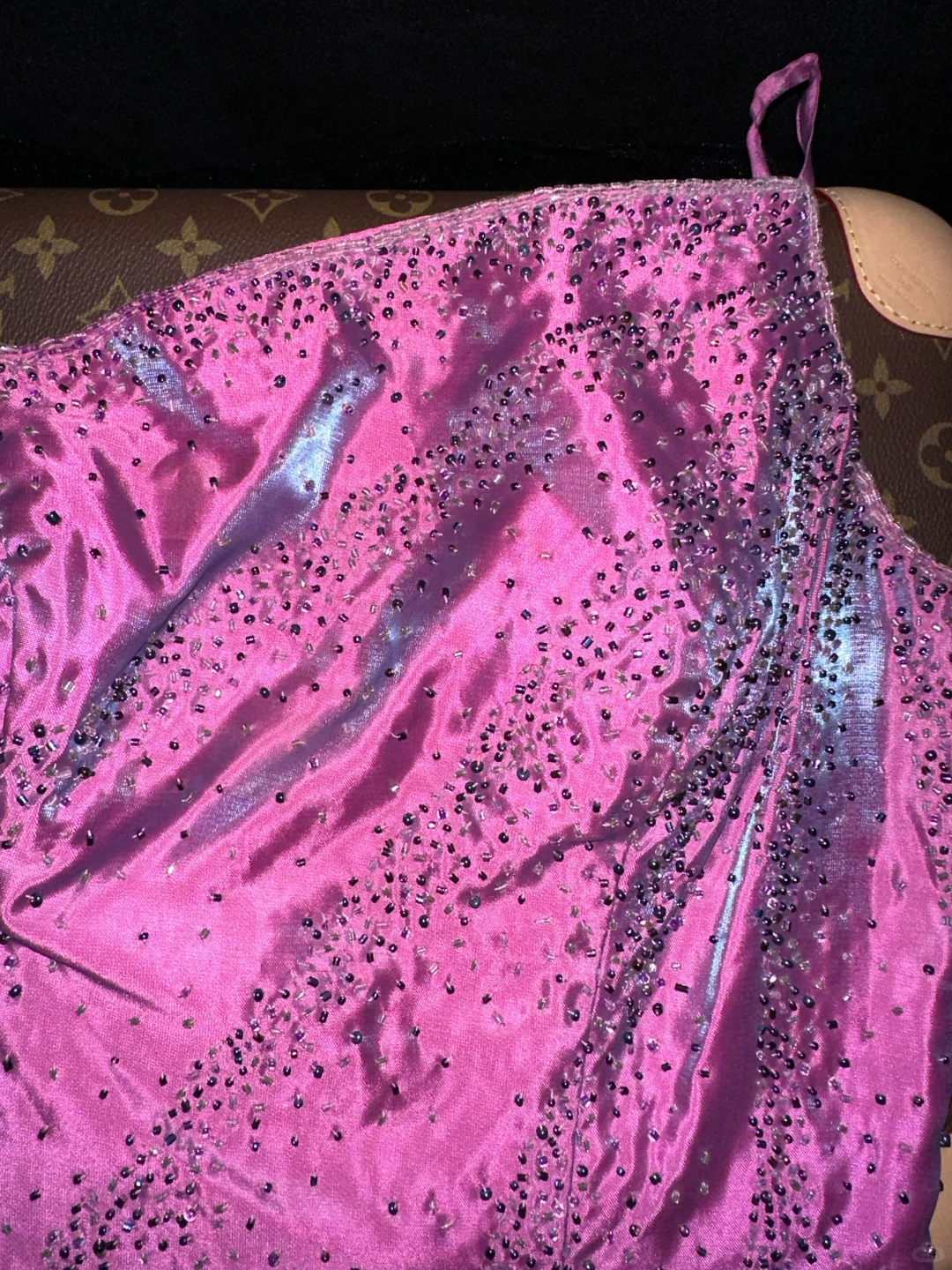 Vintage Mermaid One Shoulder Beaded Pink Satin Long Prom Dress Evening Dress SH3079