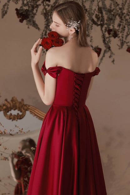loveedsTM-Wine red evening dress