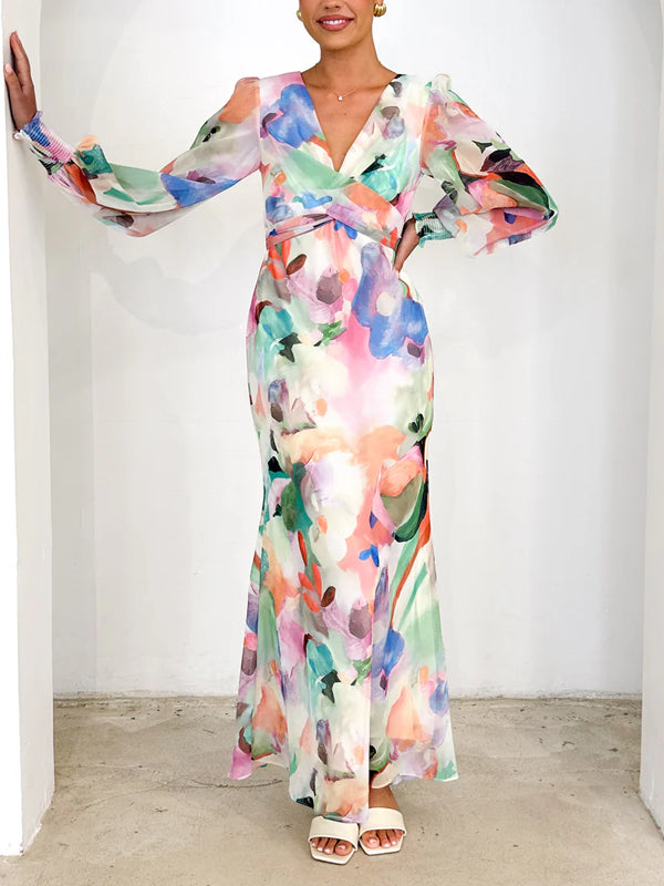 Mint Garden Camellia Maxi Dress