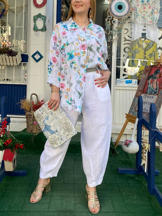 Printed Shirt with Temperament and Comfort Women's Suit