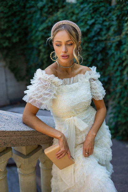 loveedsTM-Waist slimming midi dress with large skirt