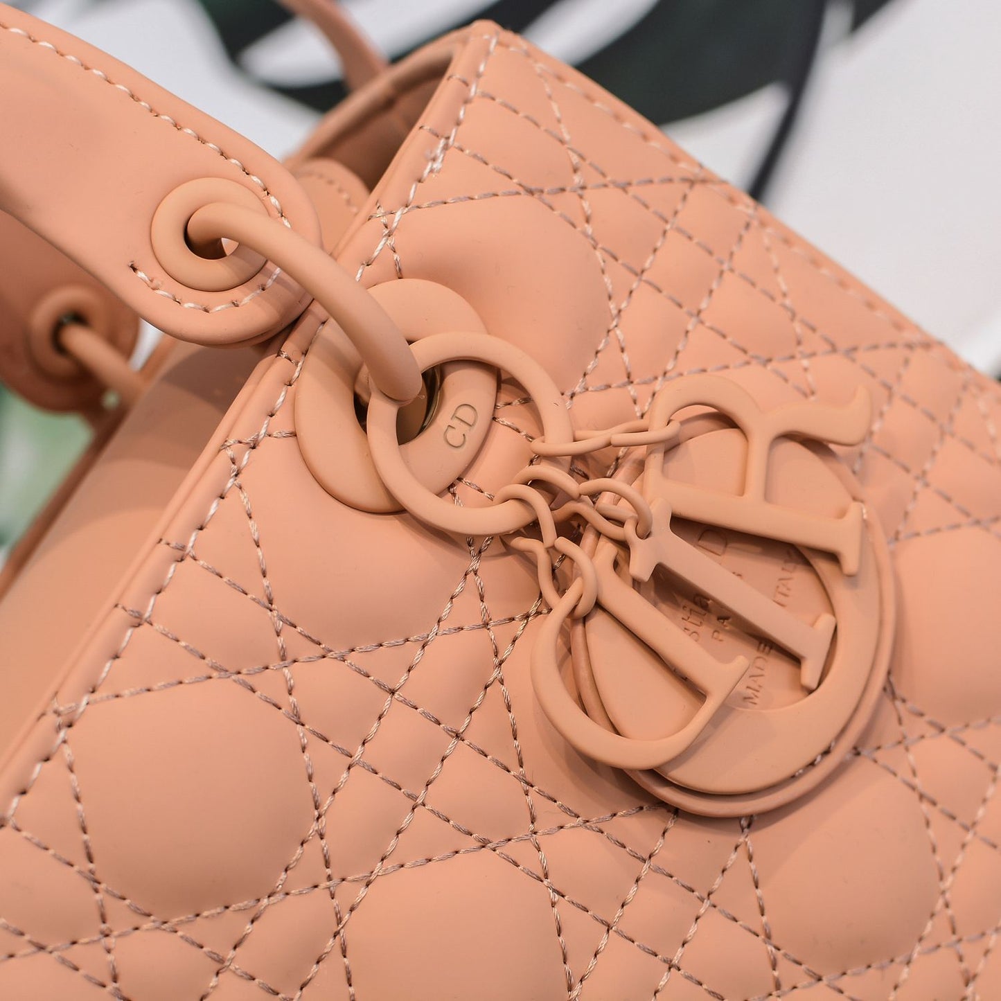 Dior Medium Dior Bag Blush Ultramatte Cannage Calfskin Women