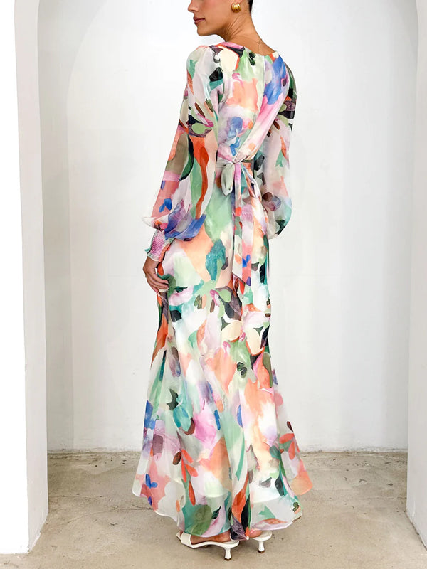 Mint Garden Camellia Maxi Dress