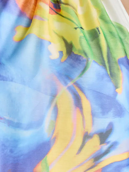 Drop Hem Halter Volume Maxi Dress