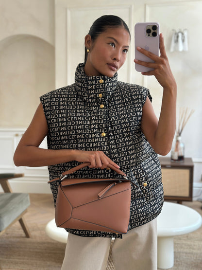 Loewe Small Puzzle Edge Bag in Brown Smooth Calfskin Leather with Silver Hardware RRP £2,700