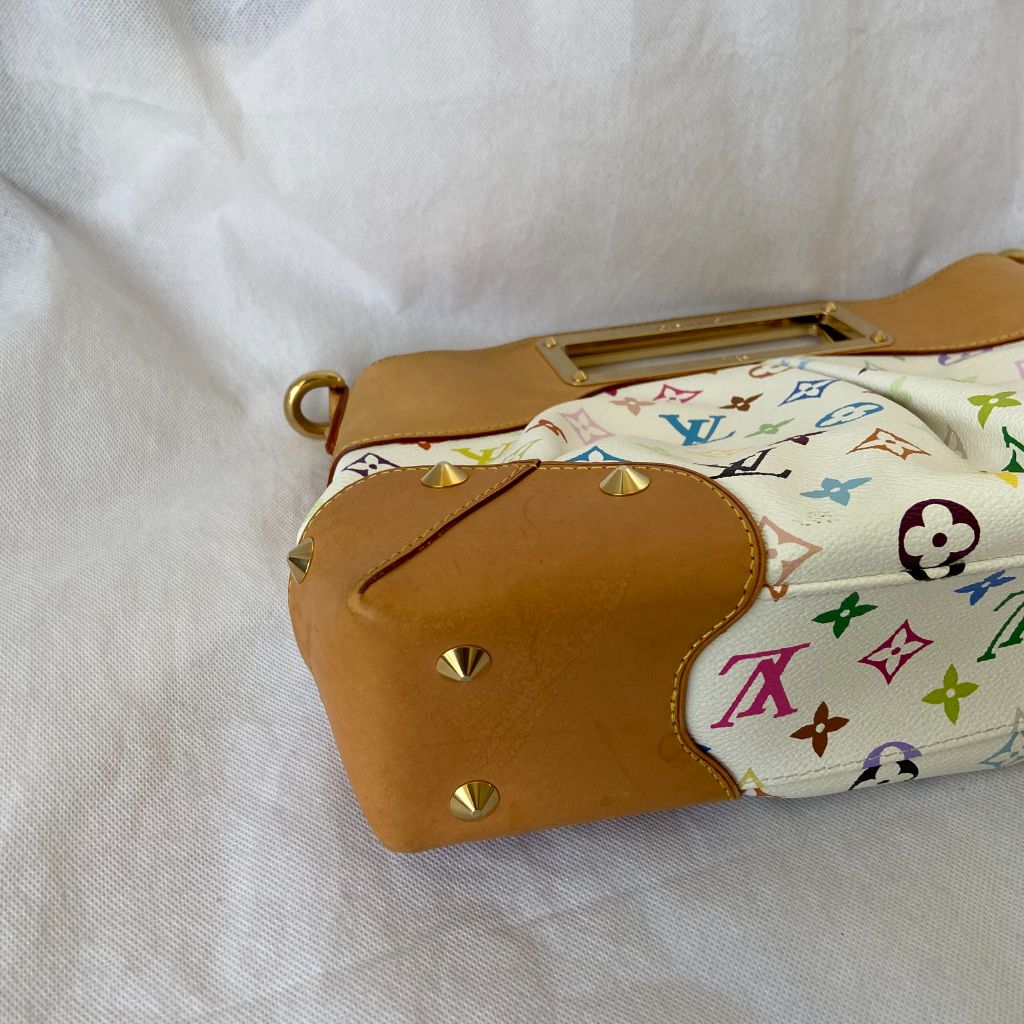 Louis Vuitton White Multicolor Monogram Canvas Judy MM Bag