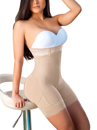 Women's High Waist Shorts Seamless Belly Press