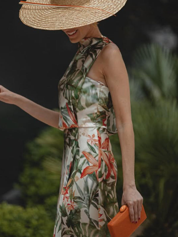 Emperament Chiffon Elegant Flowers Women's Dress