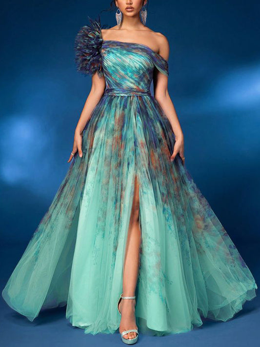 Tulle Bra Maxi Dress