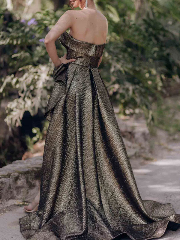 Elegant Tube Top with Train Women's Dress