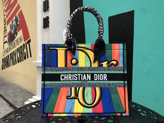 Dior Mini Dior Bag Black Strass Cannage Satin Women