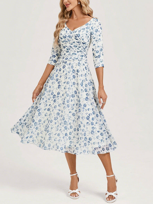 Temperament Short Elegant Chiffon Ladies Dress